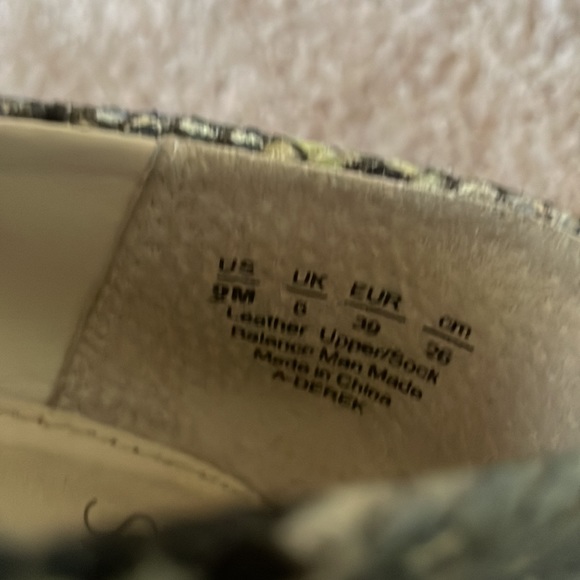 Snake print blue mint shimmer slip on platform sneaker - Picture 8 of 8